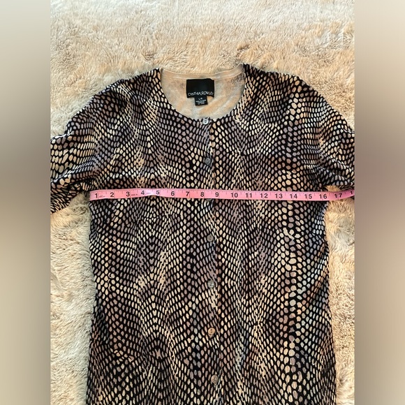 By Cynthia Rowley ~ (Small) Cotton 3/4 Sleeve Buttoned Cardigan Sweater - Picture 5 of 7